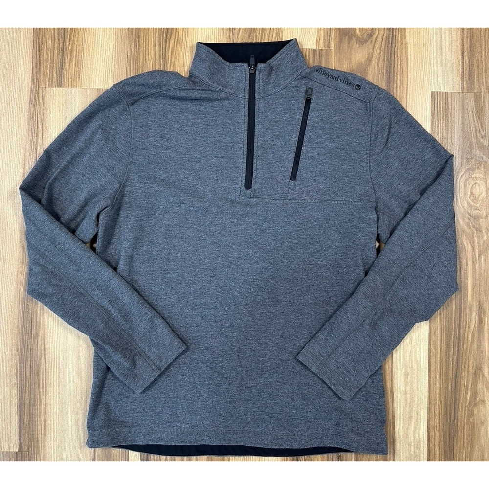 Vineyard Vines Quarter Zip Pullover Shirt Men's Sz Large Gray‎ Performance Golf